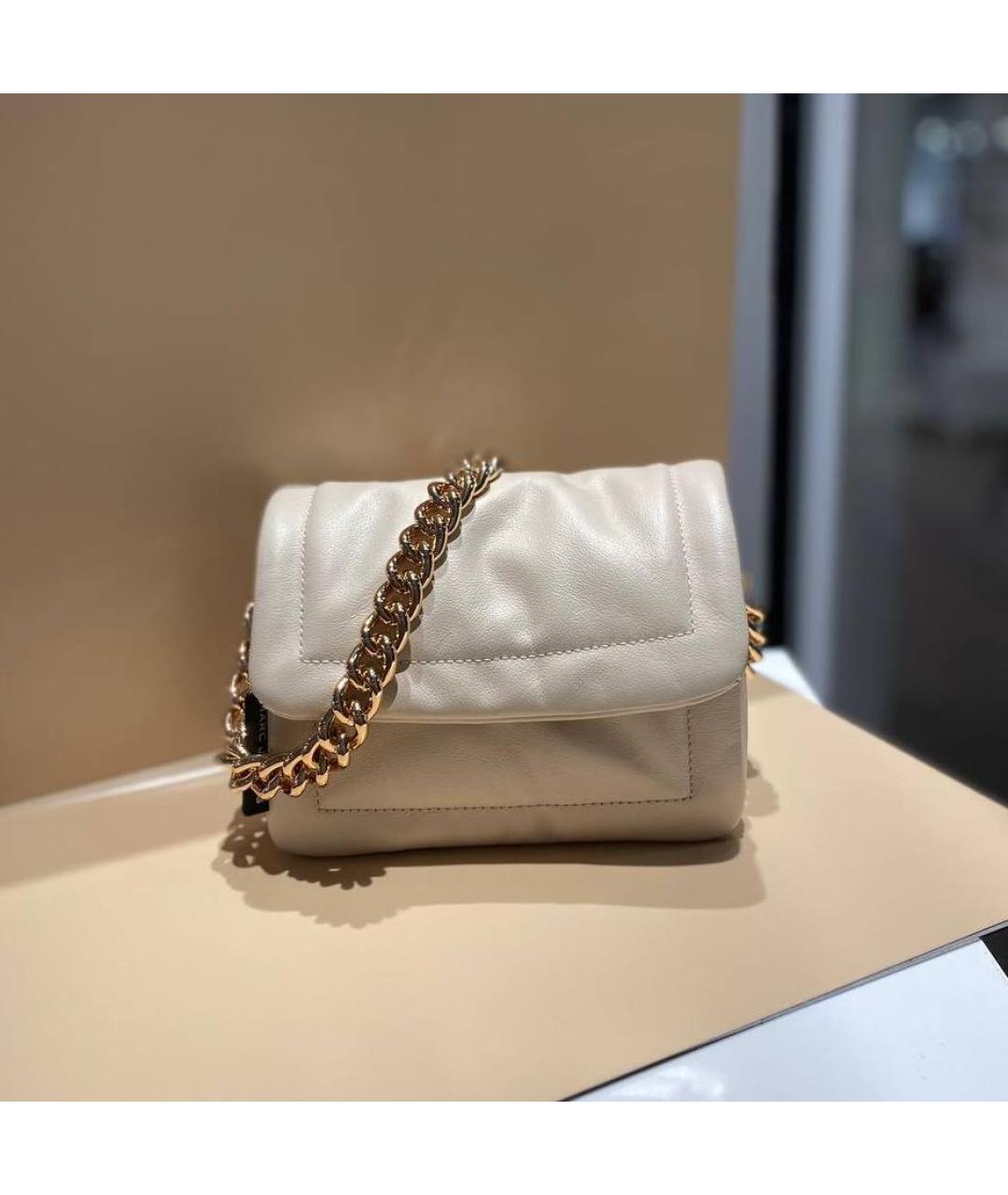 MARC JACOBS Бежевая кожаная сумка через плечо, фото 4