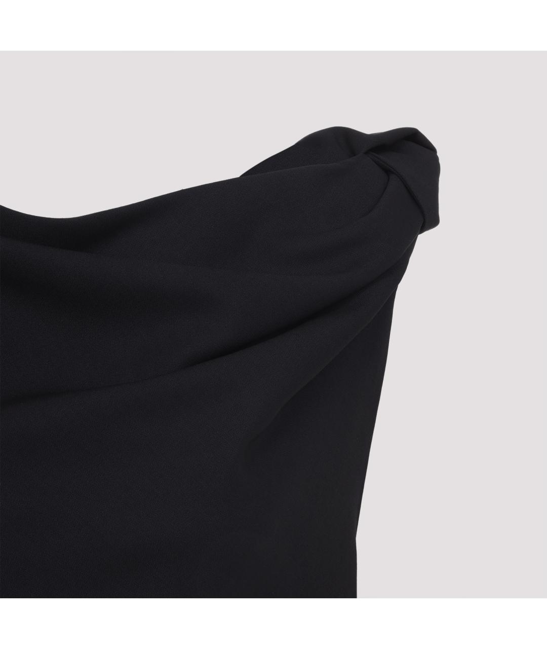 Carven Темно-синее шерстяное вечернее платье, фото 5