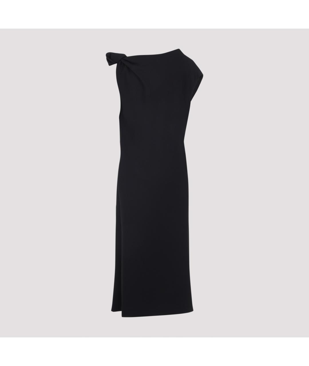 Carven Темно-синее шерстяное вечернее платье, фото 4