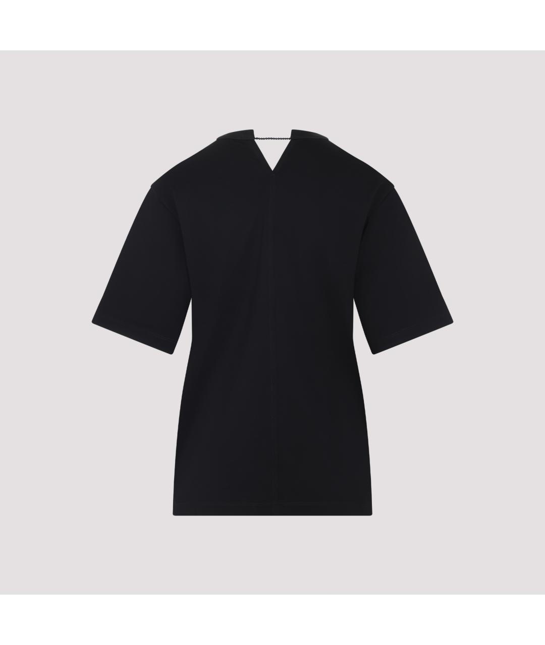 Carven Антрацитовая хлопковая футболка, фото 4