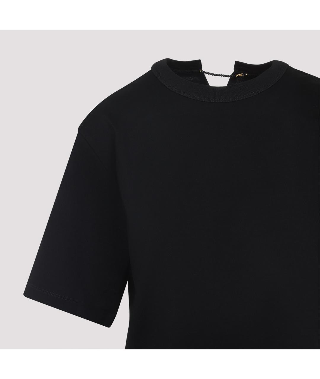 Carven Антрацитовая хлопковая футболка, фото 5