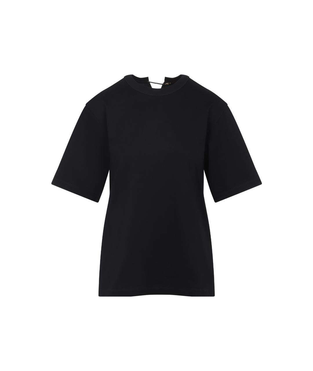 Carven Антрацитовая хлопковая футболка, фото 1