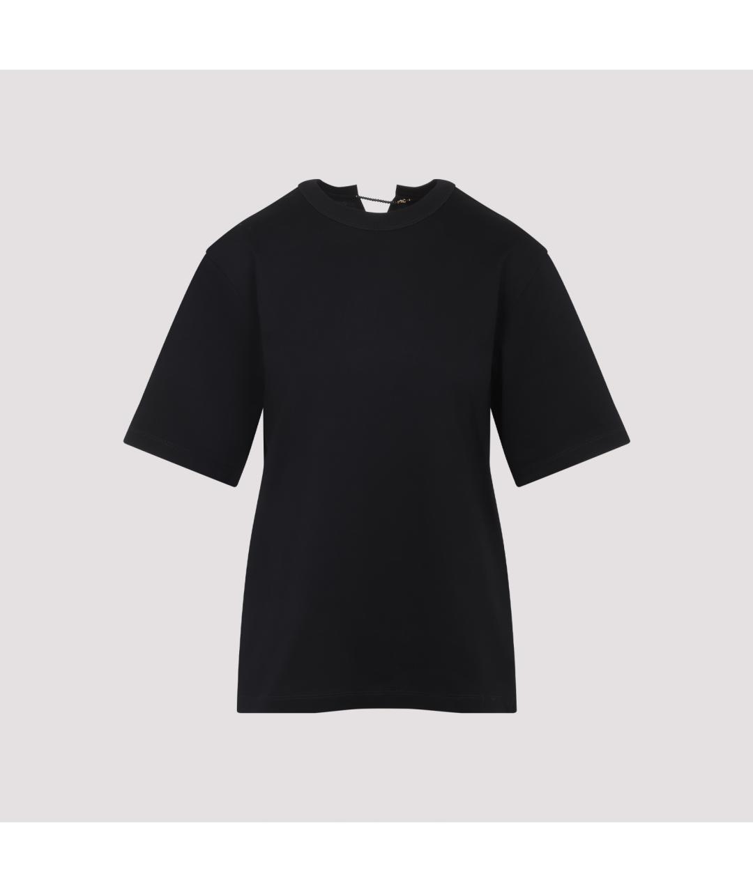Carven Антрацитовая хлопковая футболка, фото 3