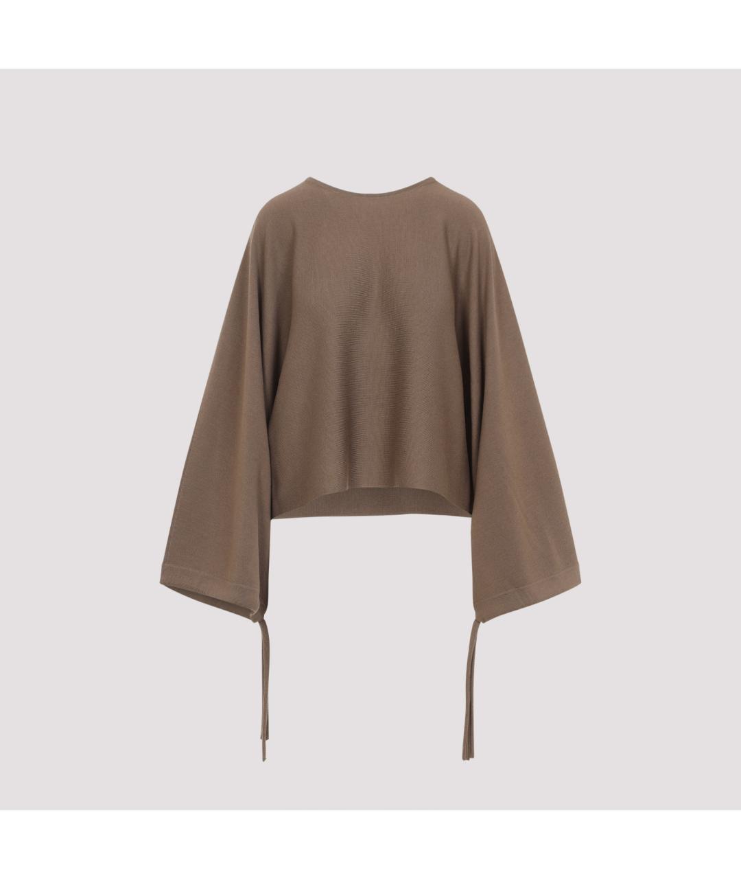 MAX MARA Коричневый шерстяной джемпер / свитер, фото 3