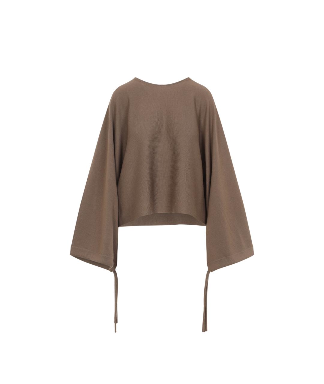 MAX MARA Коричневый шерстяной джемпер / свитер, фото 1