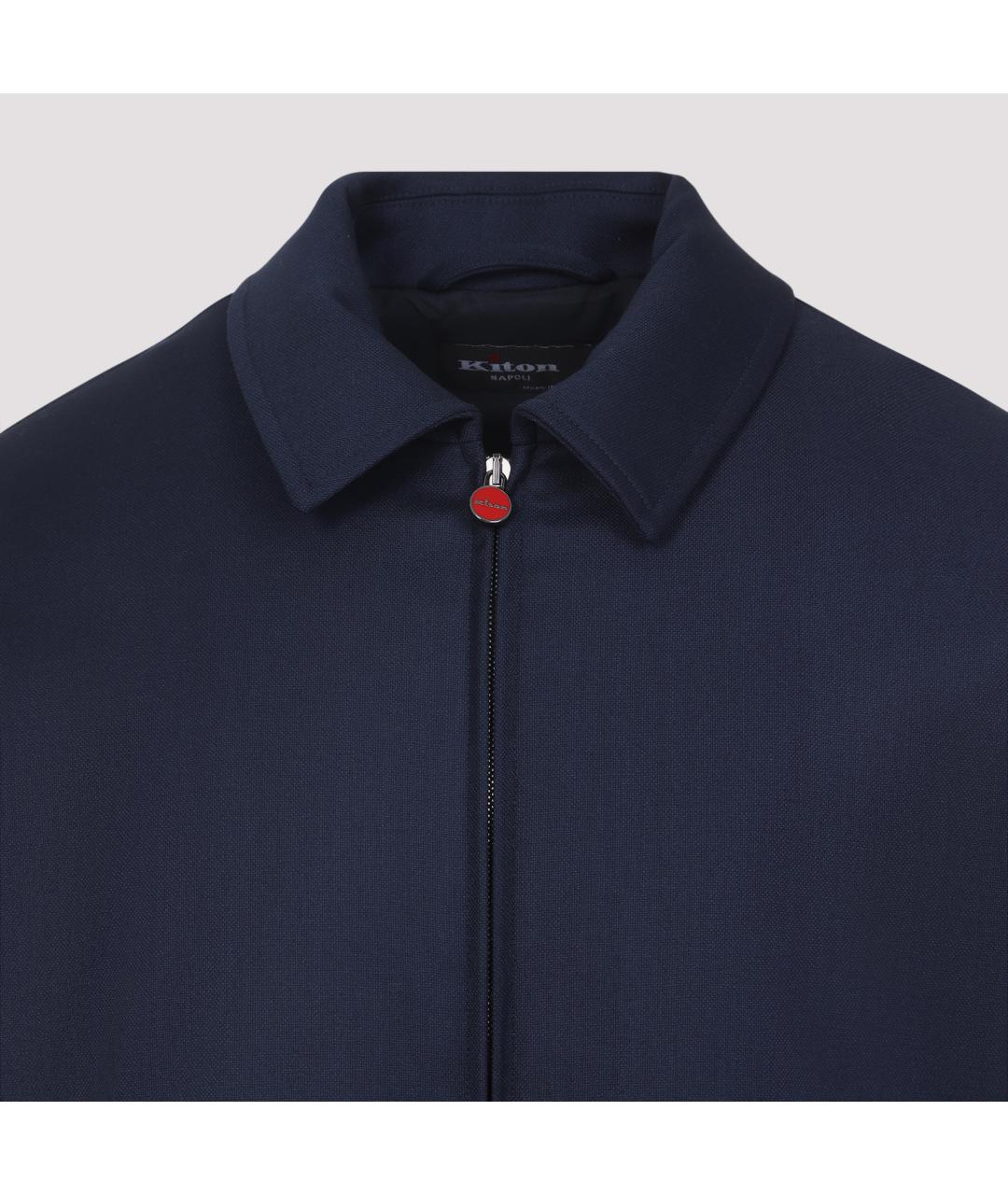 KITON Синяя шерстяная куртка, фото 6