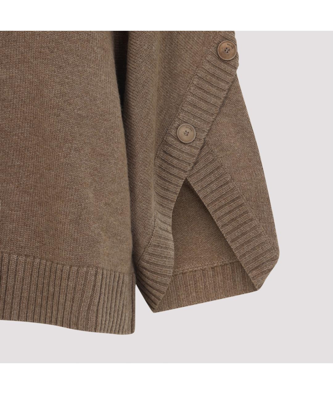 MAX MARA Коричневый кашемировый джемпер / свитер, фото 6