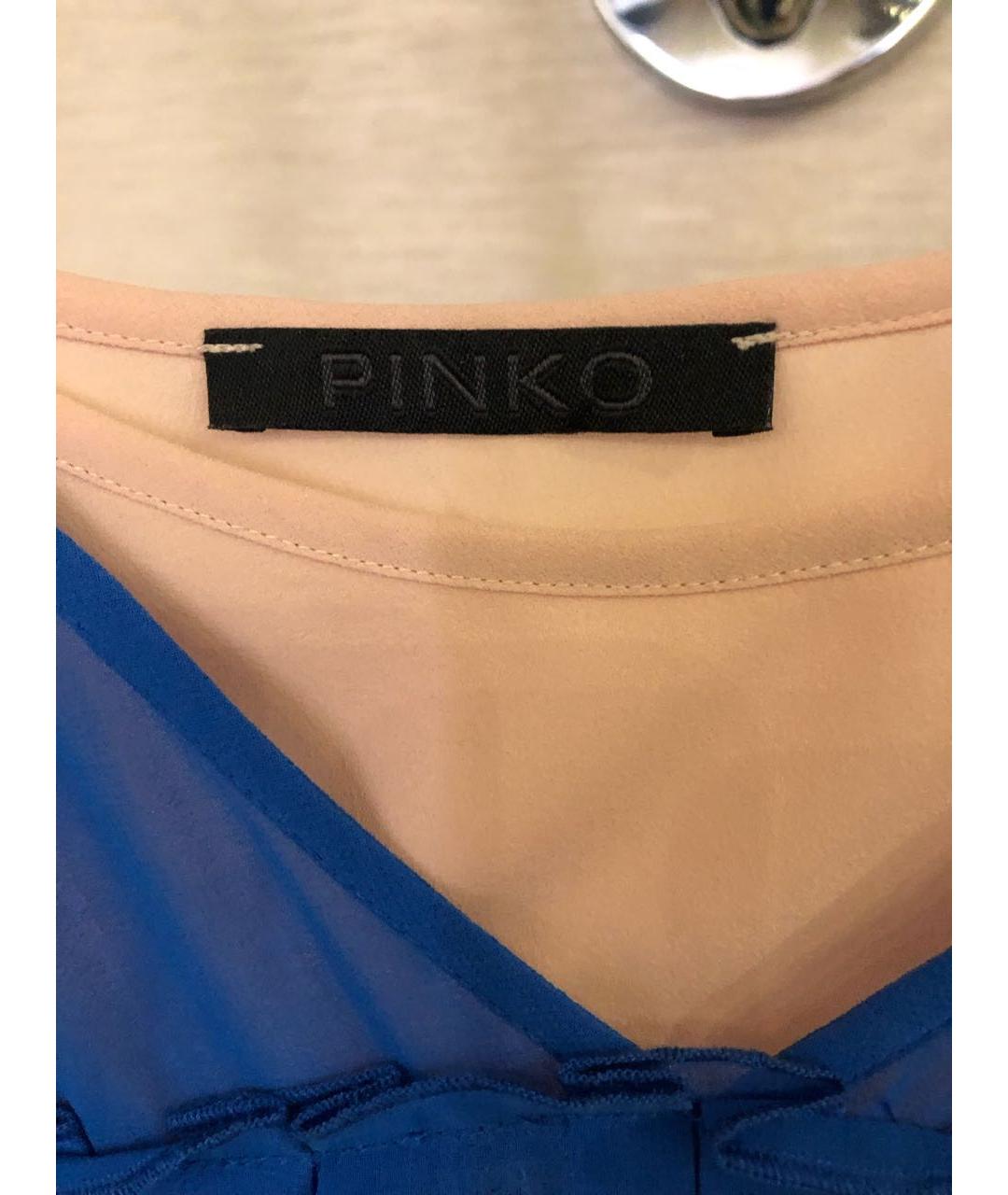 PINKO Синее полиэстеровое коктейльное платье, фото 3
