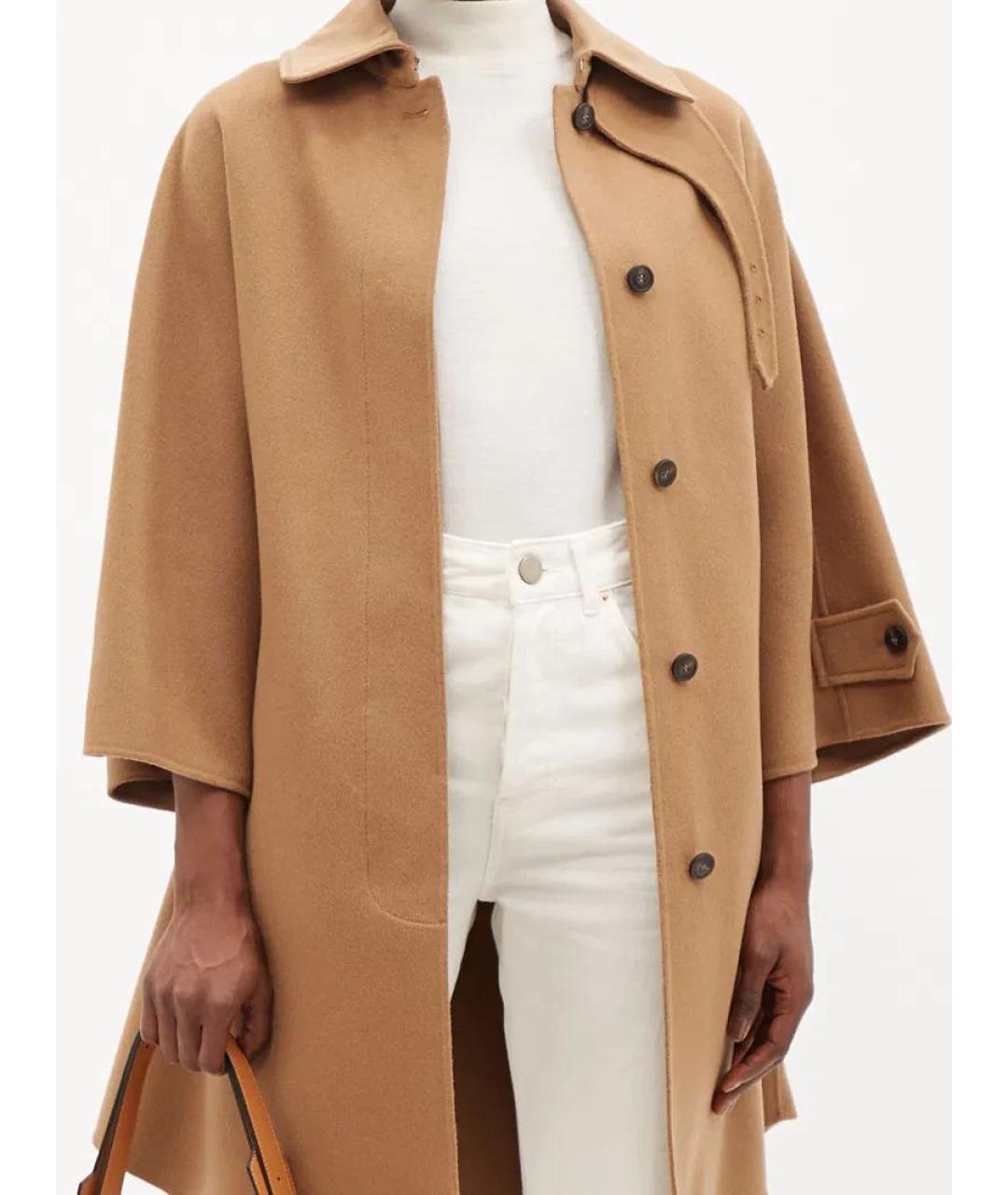 WEEKEND MAX MARA Коричневое шерстяное пальто, фото 5