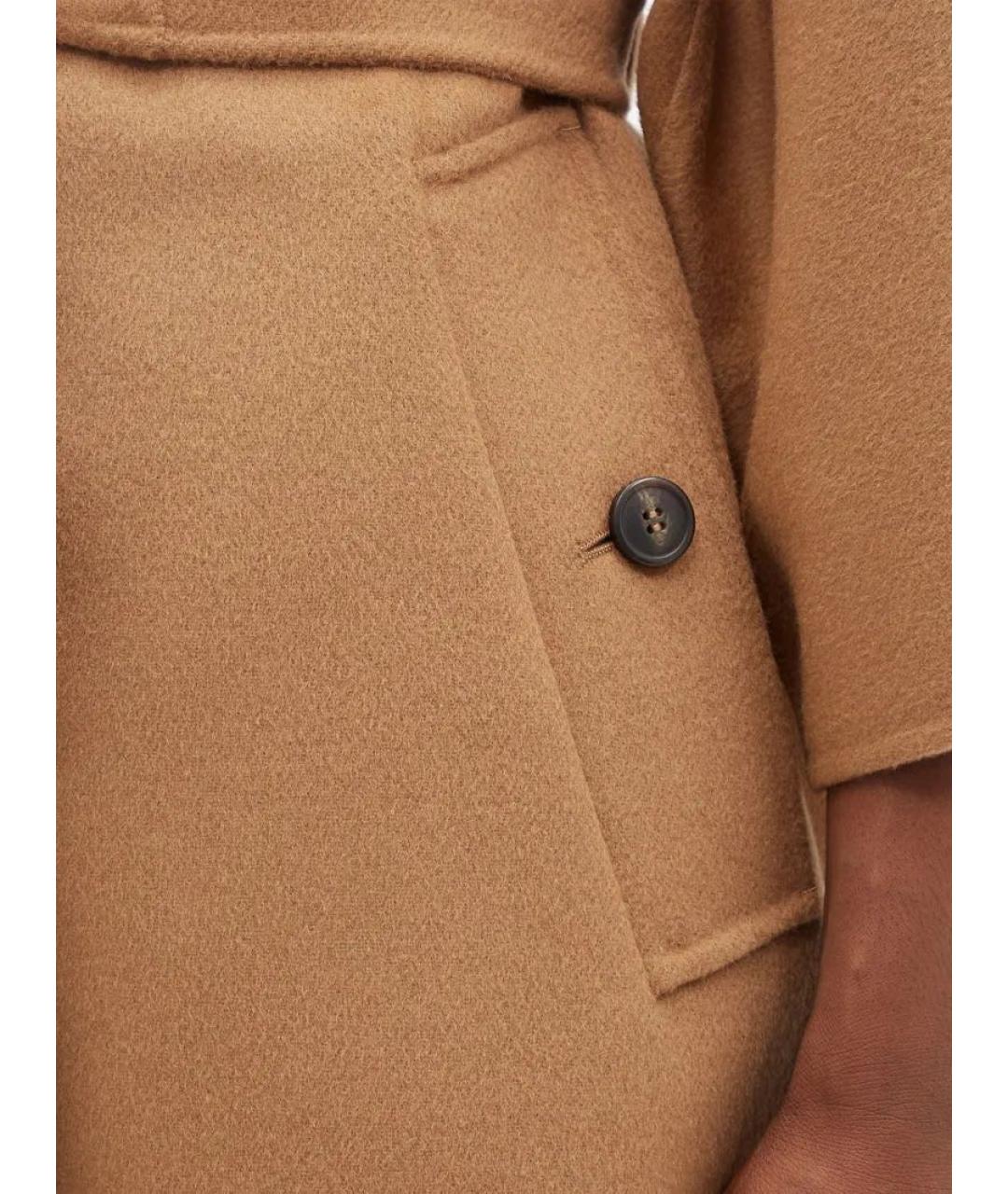 WEEKEND MAX MARA Коричневое шерстяное пальто, фото 4