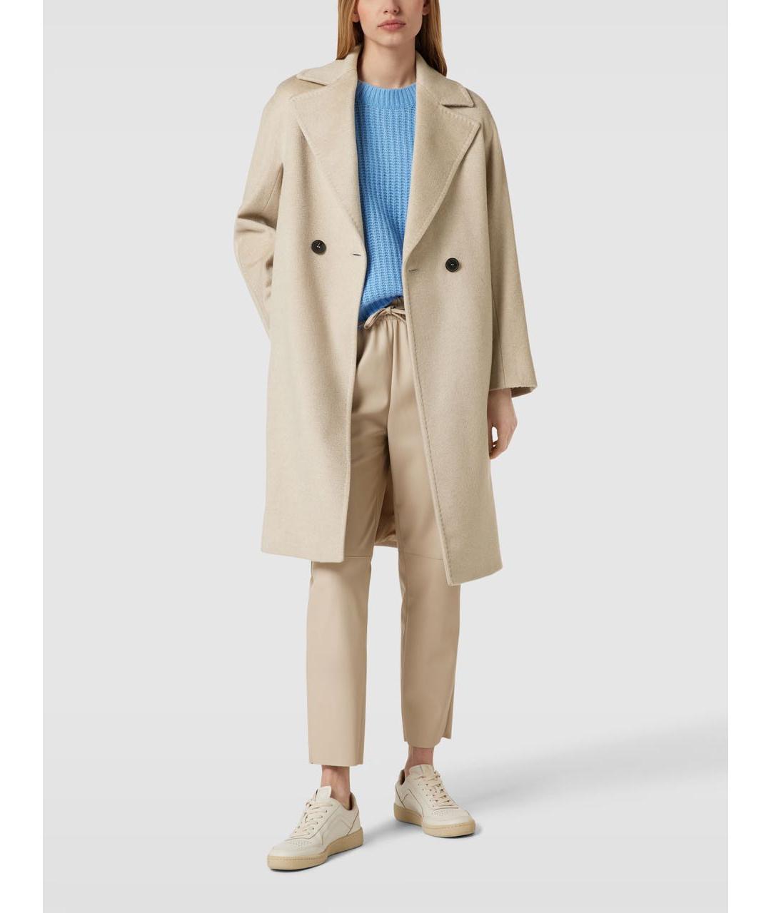 MAX MARA STUDIO Бежевое кашемировое пальто, фото 6