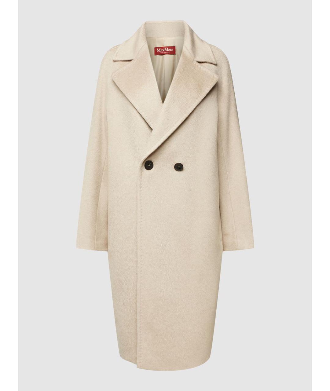 MAX MARA STUDIO Бежевое кашемировое пальто, фото 7