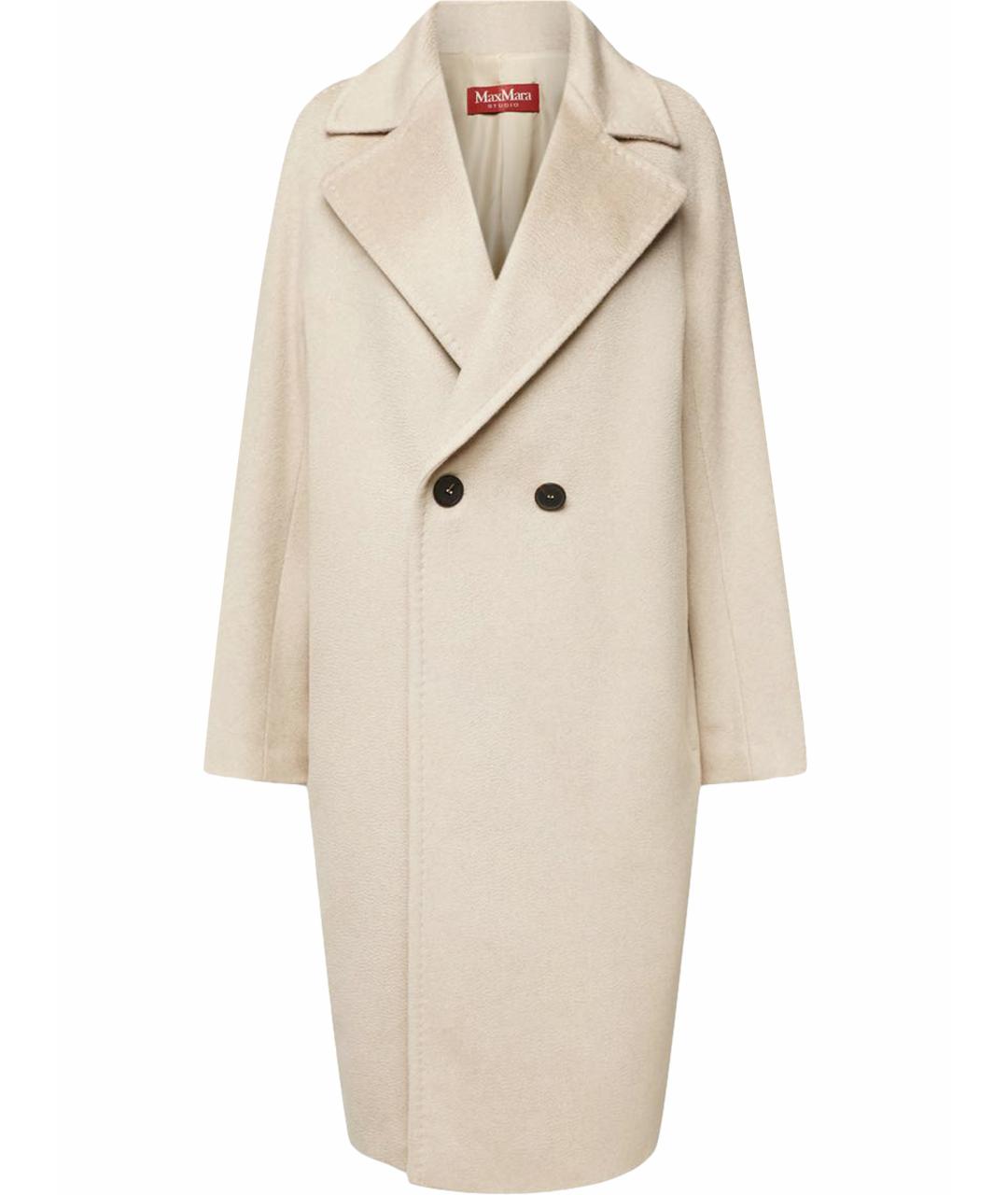 MAX MARA STUDIO Бежевое кашемировое пальто, фото 1
