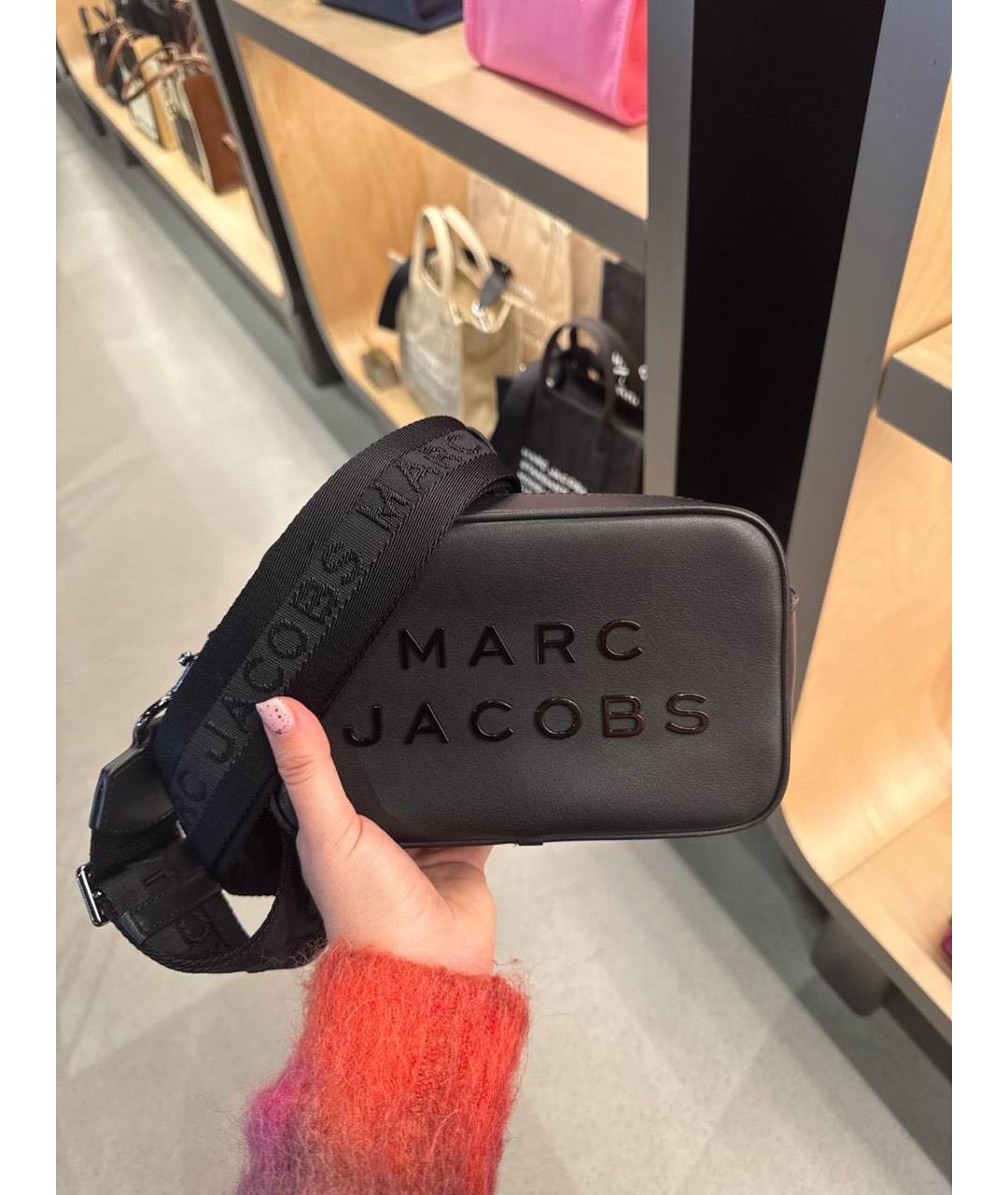 MARC JACOBS Черная кожаная сумка через плечо, фото 5