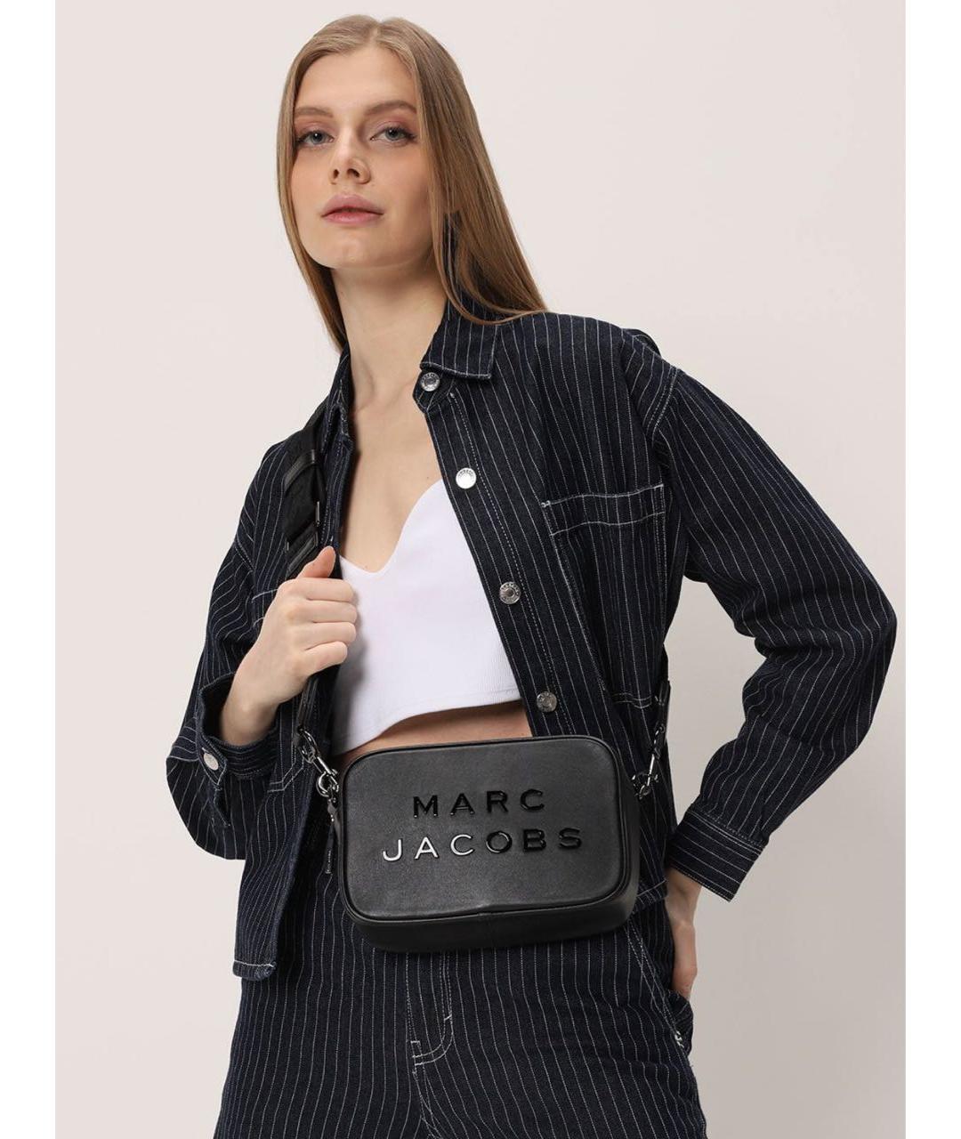 MARC JACOBS Черная кожаная сумка через плечо, фото 4