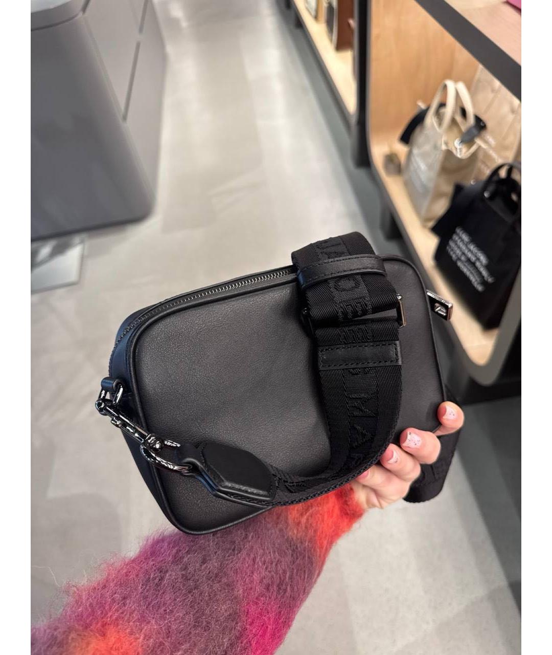 MARC JACOBS Черная кожаная сумка через плечо, фото 6