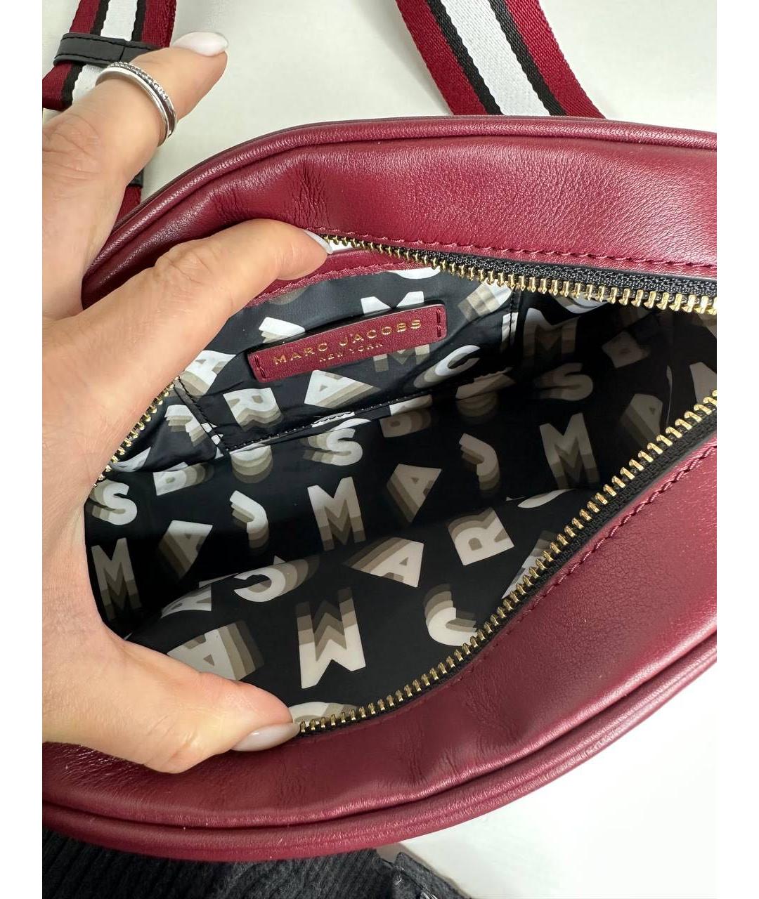 MARC JACOBS Бордовая кожаная сумка через плечо, фото 8
