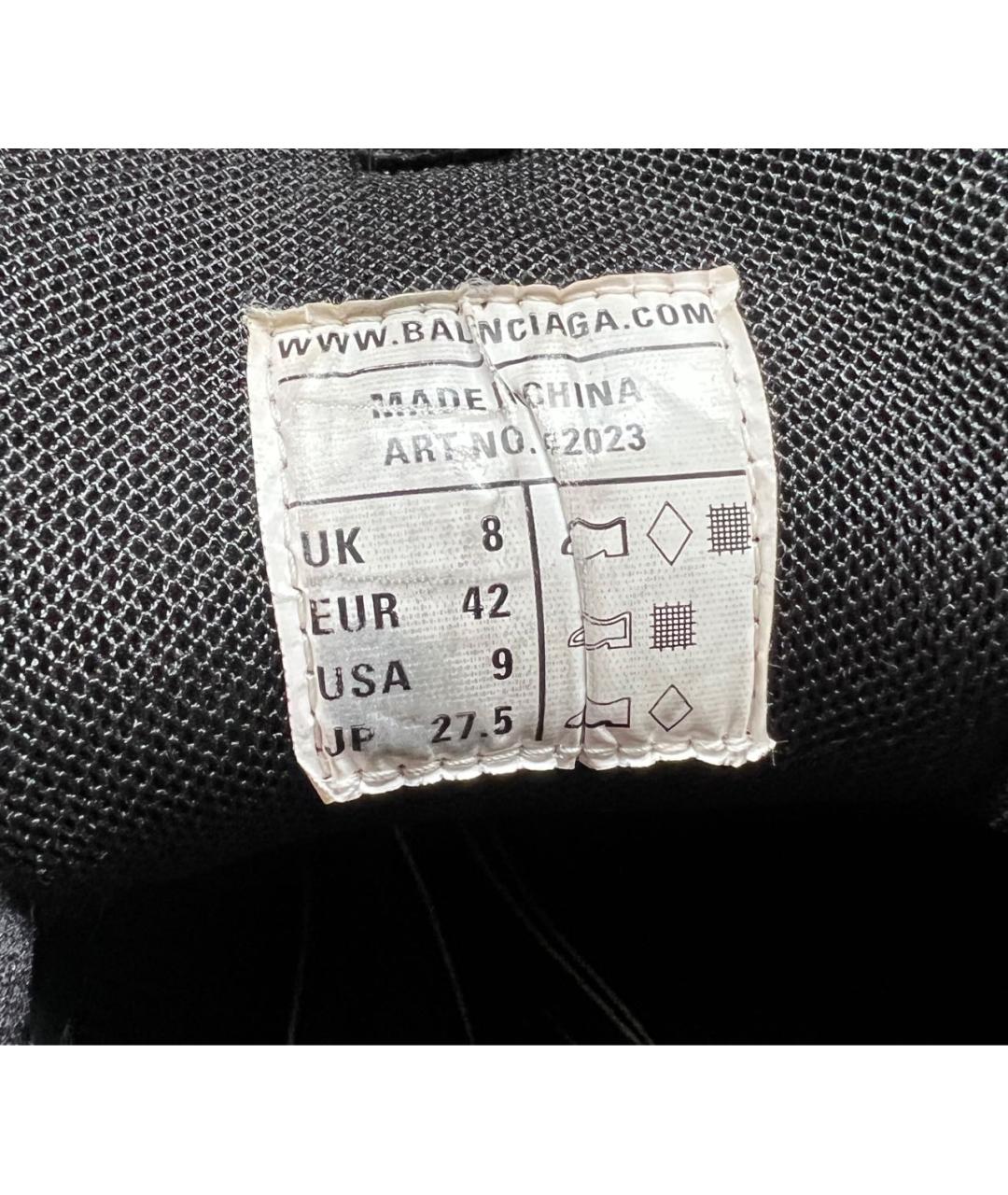 BALENCIAGA Черные низкие кроссовки / кеды, фото 5