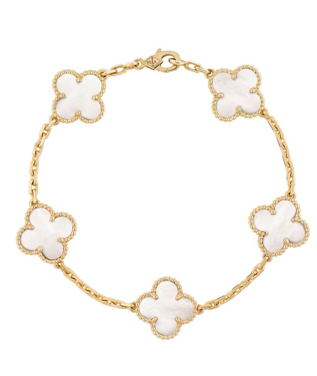 VAN CLEEF & ARPELS Белый браслет из желтого золота, фото 1