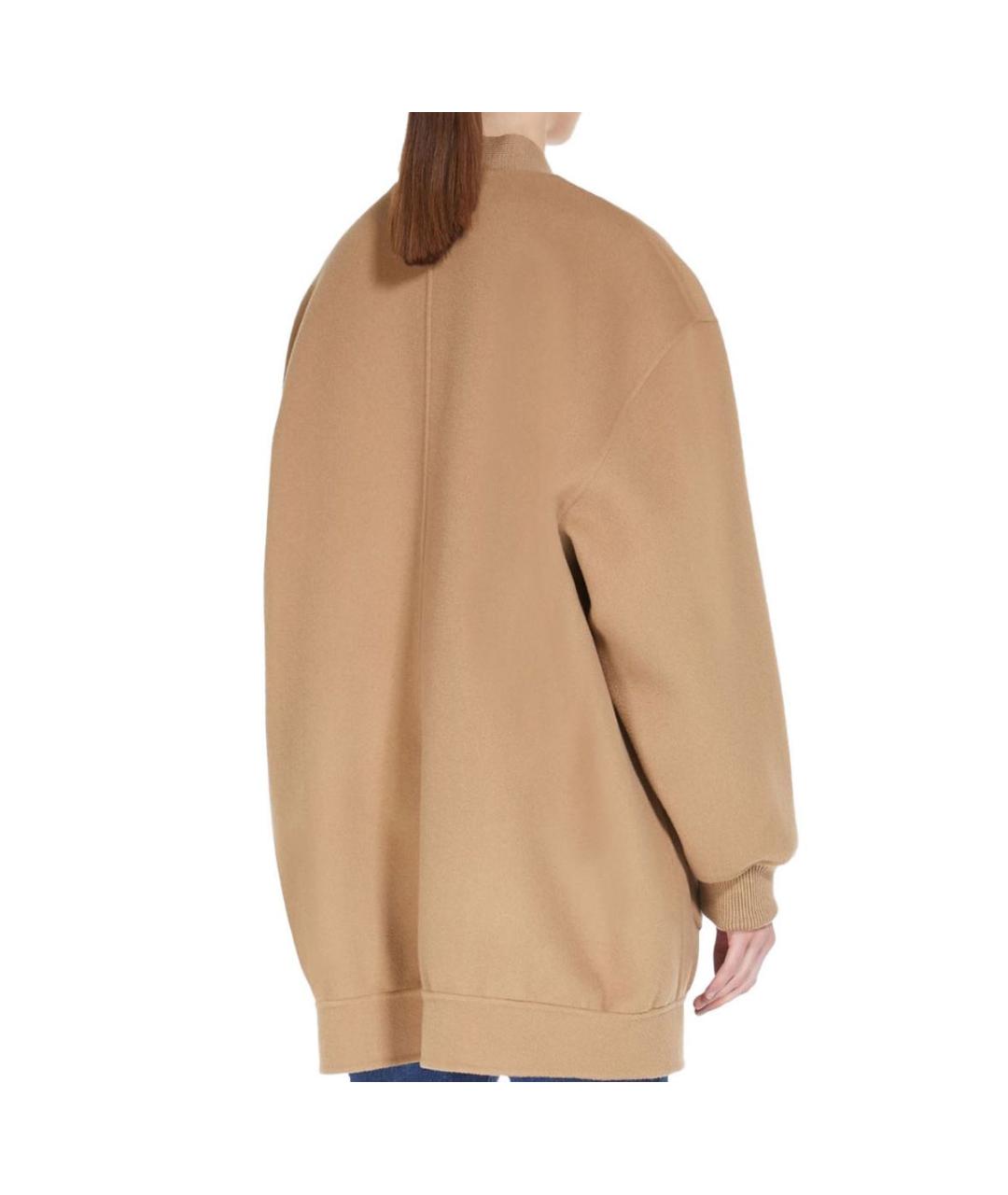 WEEKEND MAX MARA Коричневое шерстяное пальто, фото 2