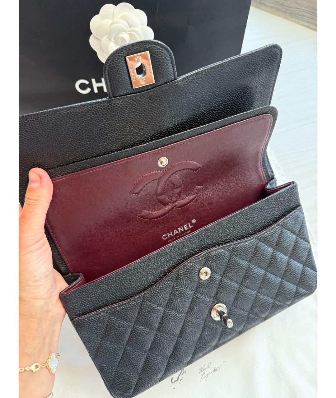CHANEL Черная кожаная сумка через плечо, фото 4