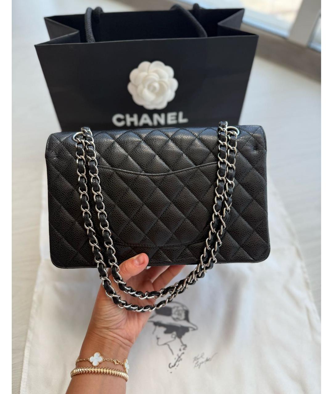 CHANEL Черная кожаная сумка через плечо, фото 3