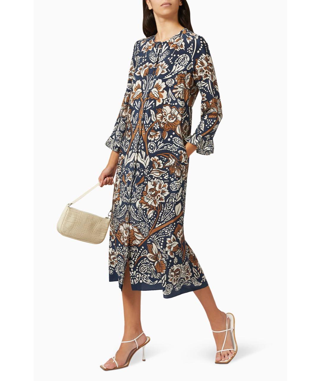 'S MAX MARA Мульти шелковое повседневное платье, фото 8
