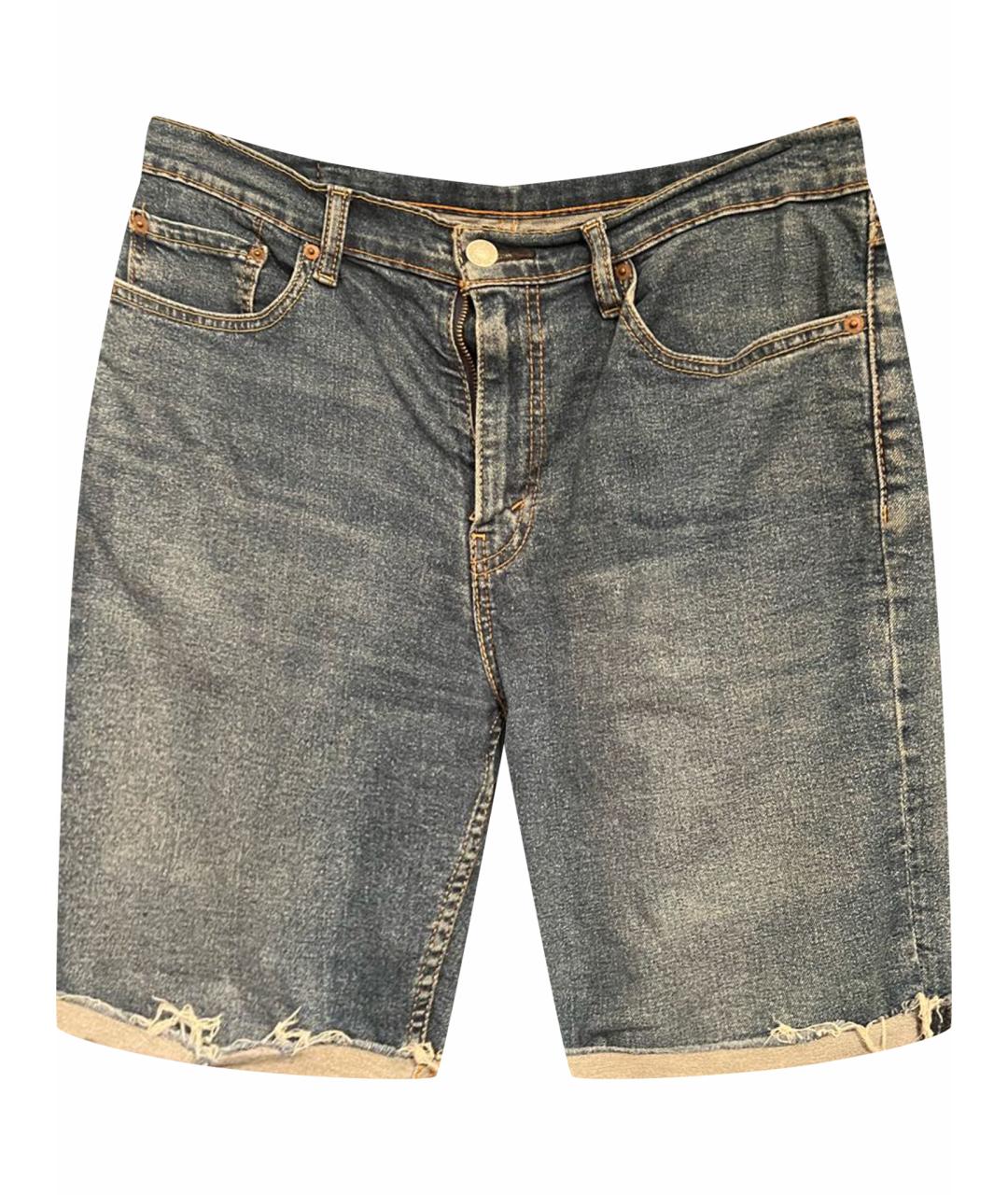 LEVI'S Синие хлопковые шорты, фото 1