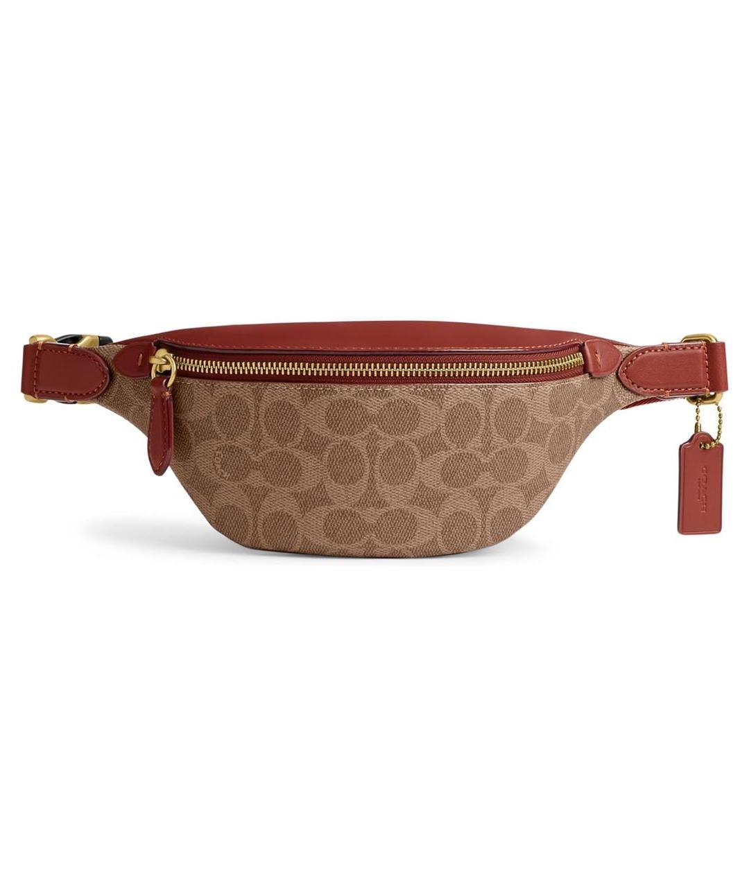 COACH Коричневая поясная сумка, фото 1