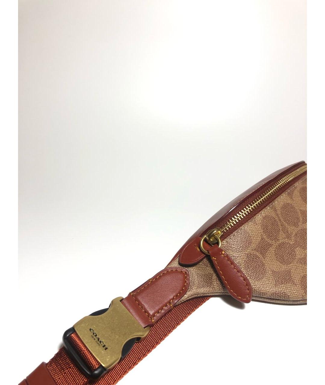 COACH Коричневая поясная сумка, фото 3