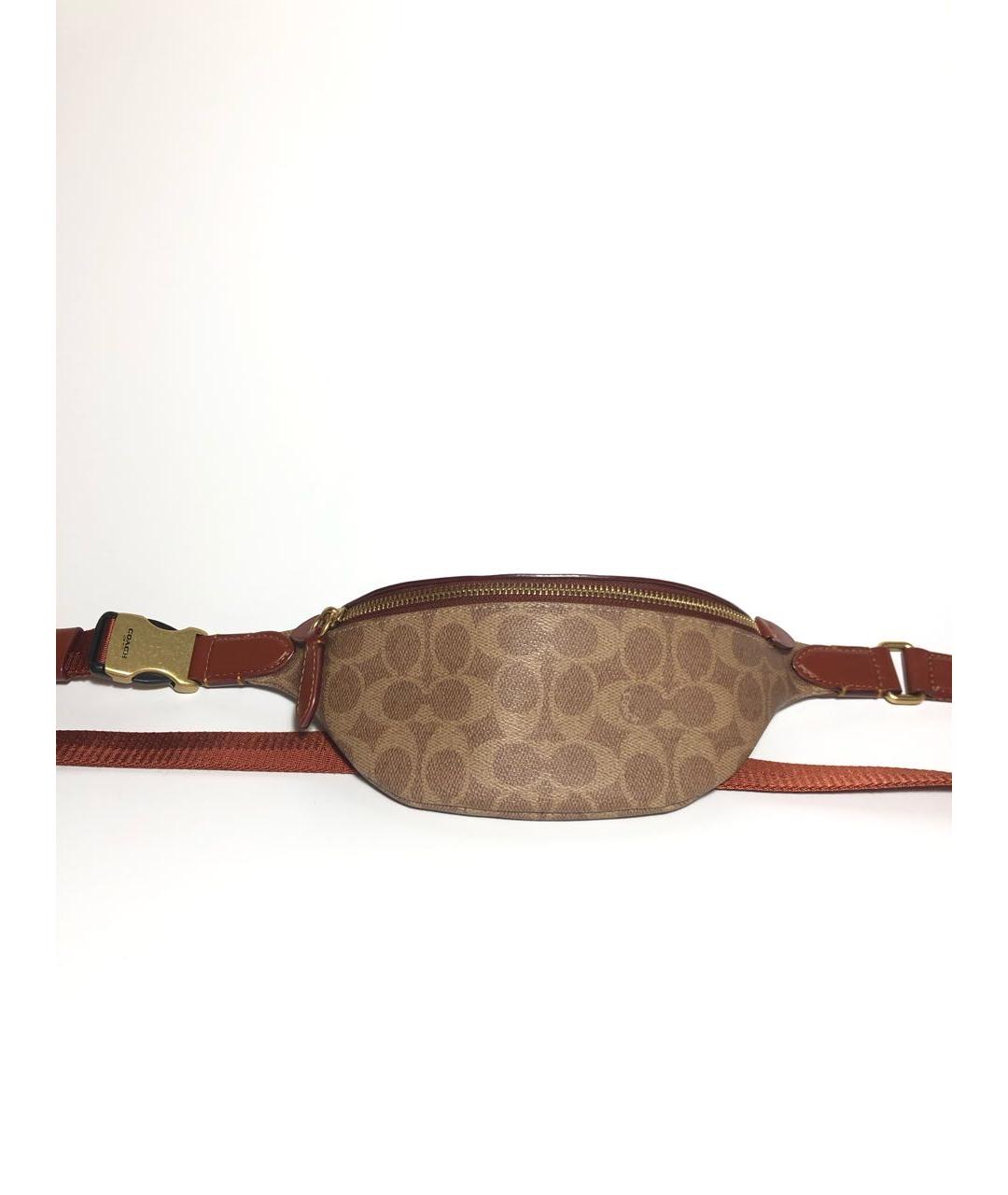 COACH Коричневая поясная сумка, фото 2