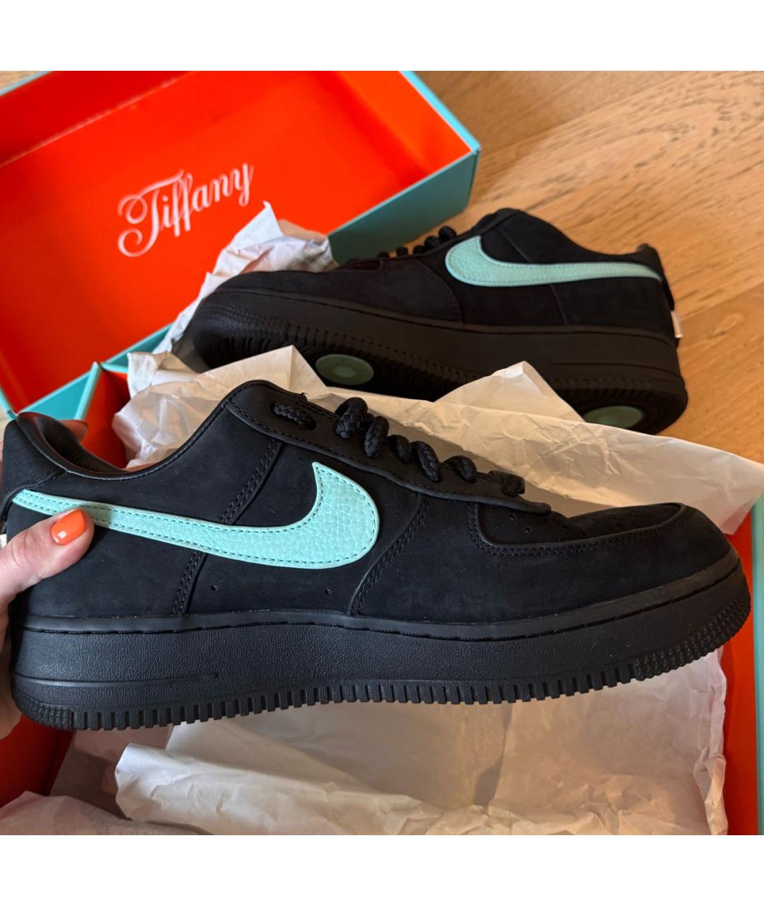 NIKE Черные замшевые низкие кроссовки / кеды, фото 8
