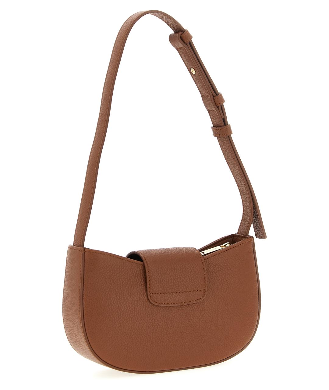 FERRAGAMO Коричневая кожаная сумка через плечо, фото 2