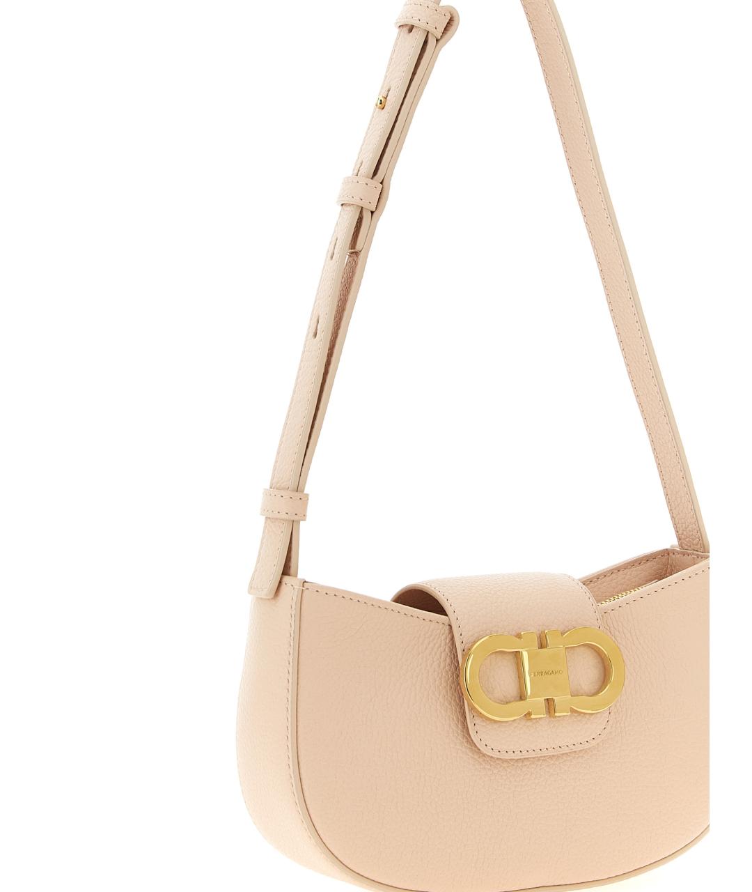 FERRAGAMO Розовая кожаная сумка через плечо, фото 3