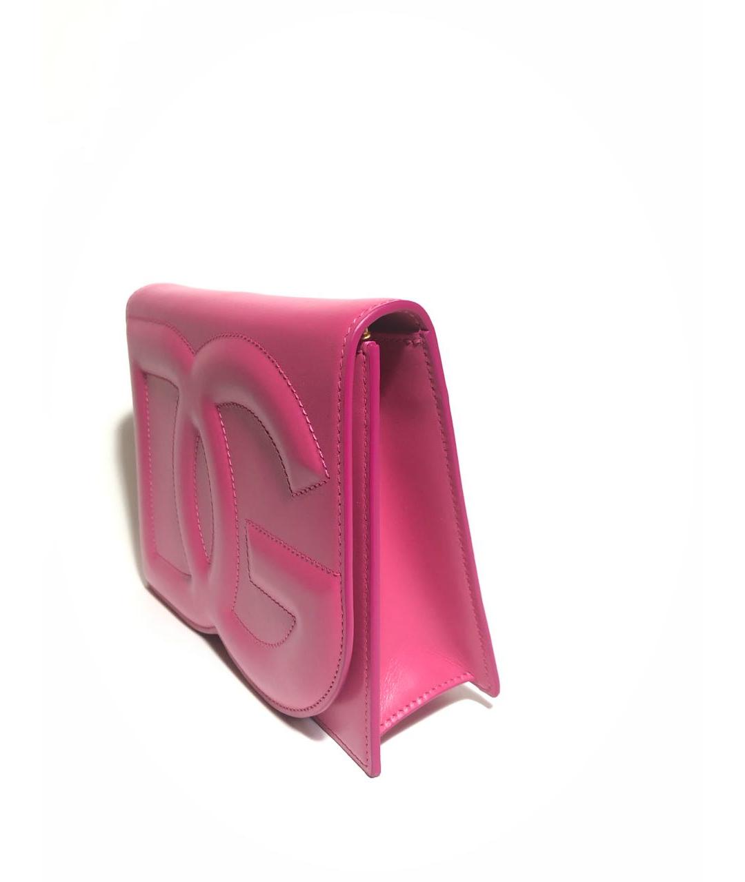 DOLCE&GABBANA Фуксия кожаная сумка через плечо, фото 2