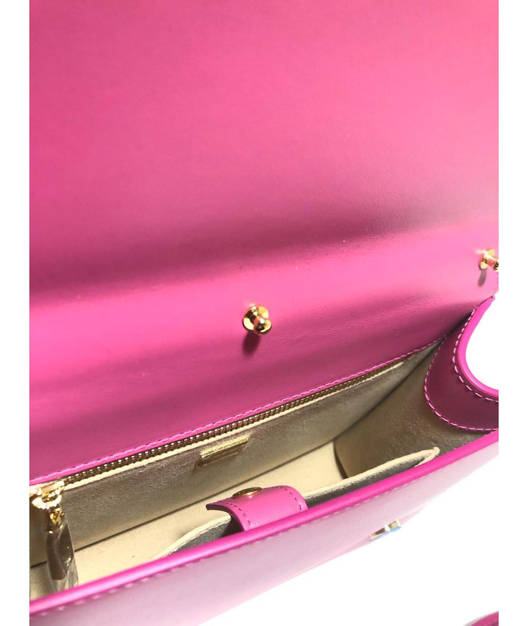 DOLCE&GABBANA Фуксия кожаная сумка через плечо, фото 4
