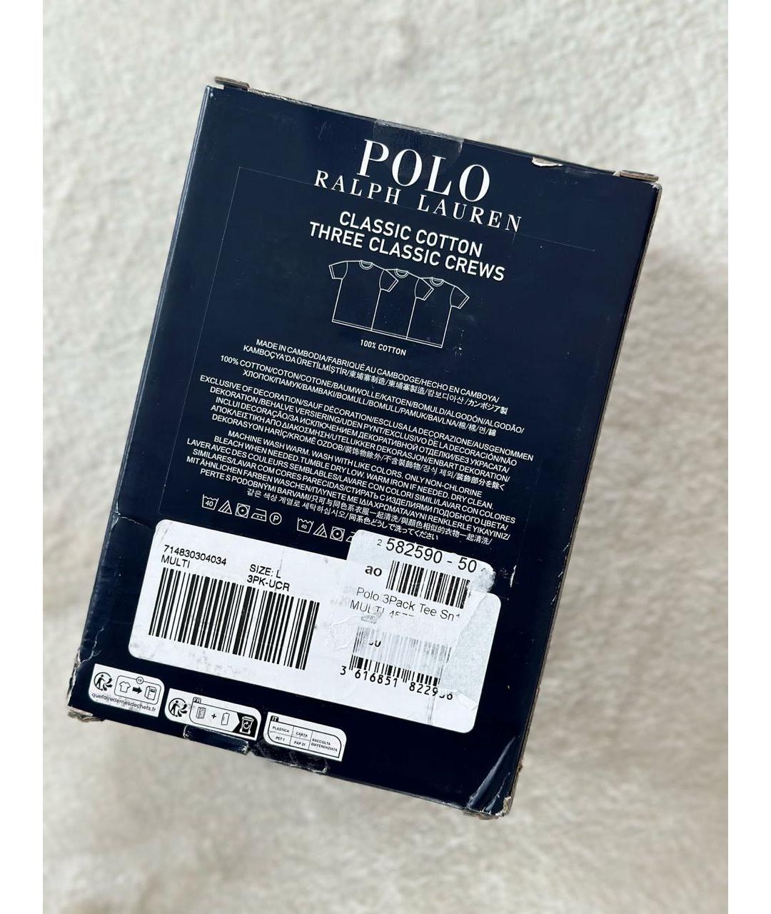 POLO RALPH LAUREN Темно-синяя хлопковая футболка, фото 6