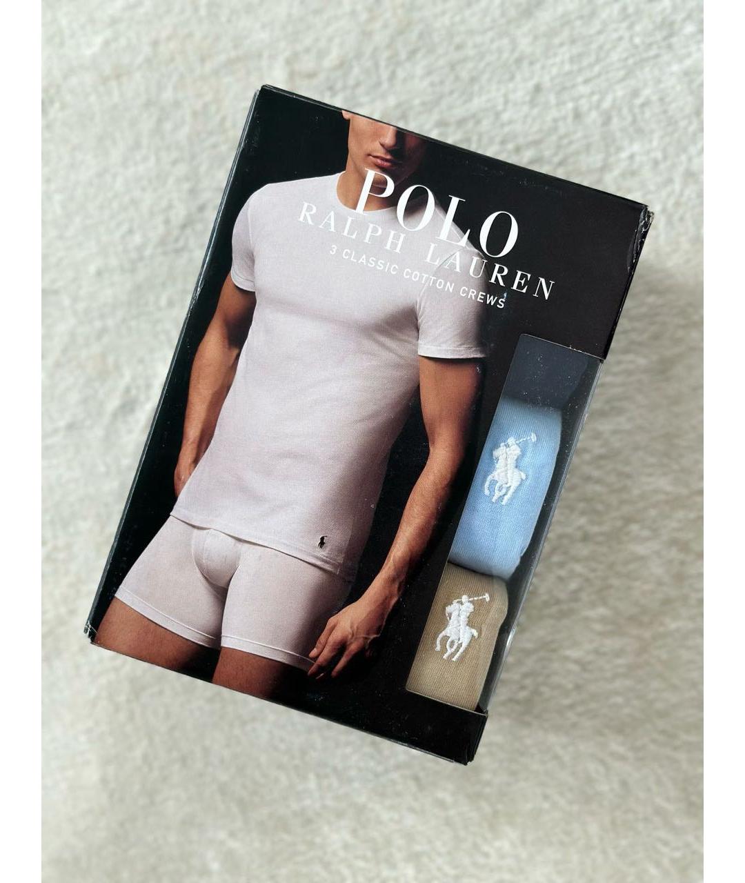 POLO RALPH LAUREN Темно-синяя хлопковая футболка, фото 7