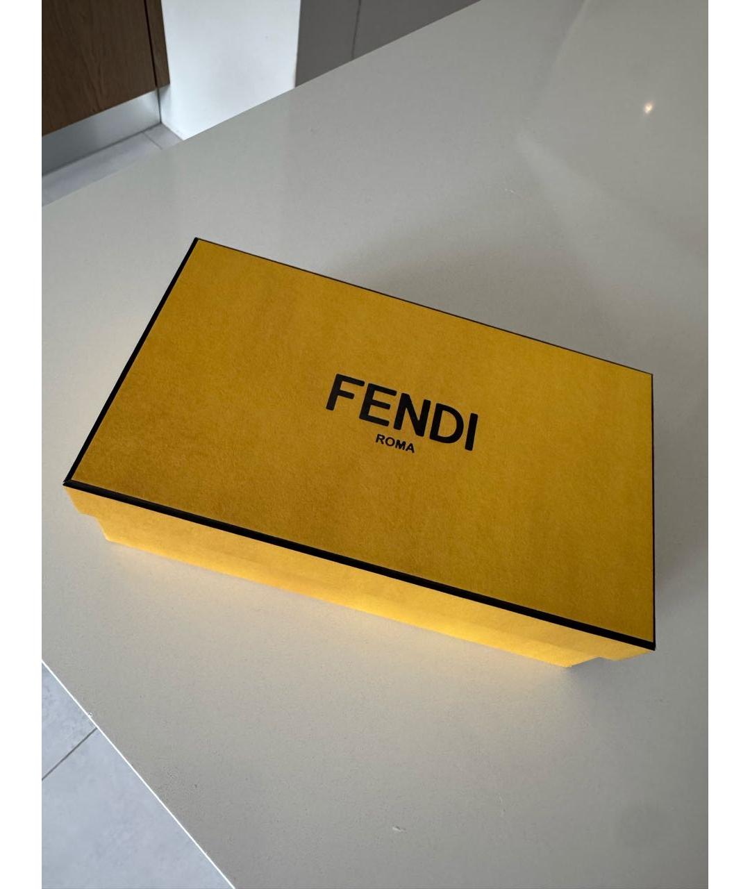 FENDI Коричневые металлические солнцезащитные очки, фото 4