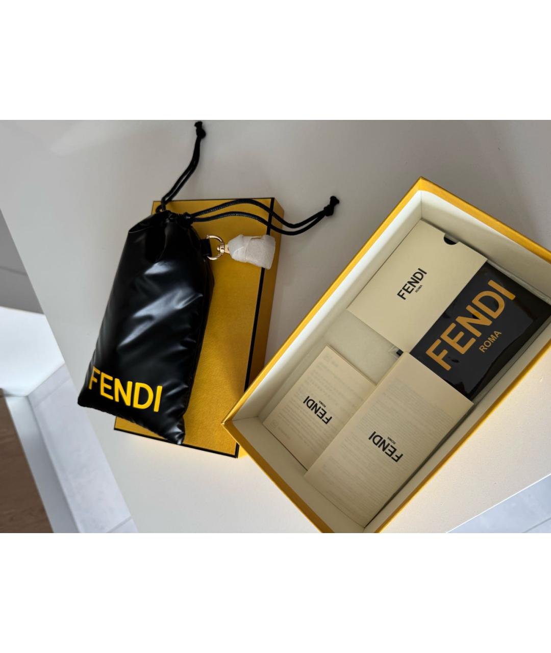 FENDI Коричневые металлические солнцезащитные очки, фото 6