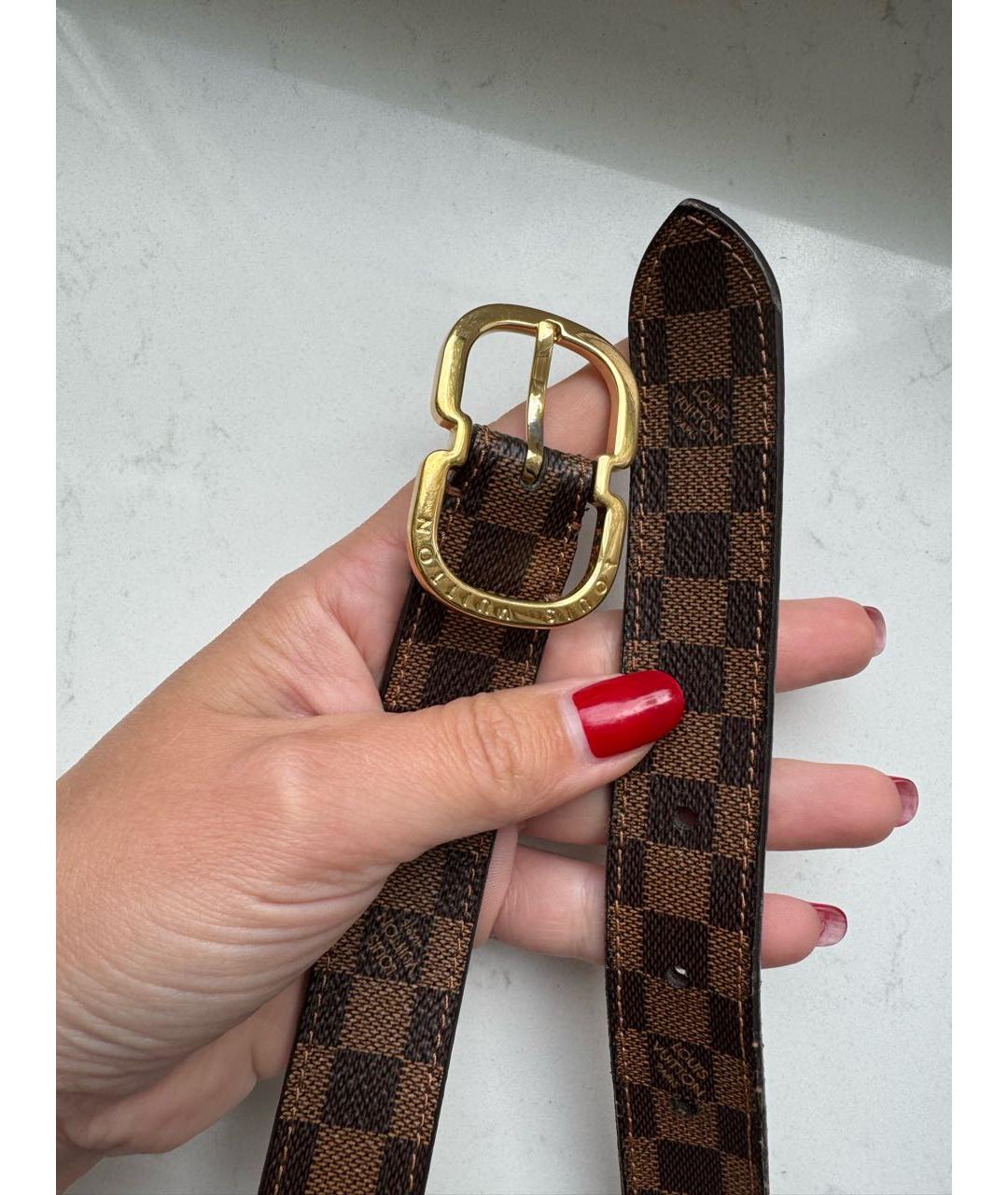 LOUIS VUITTON Коричневый ремень, фото 4