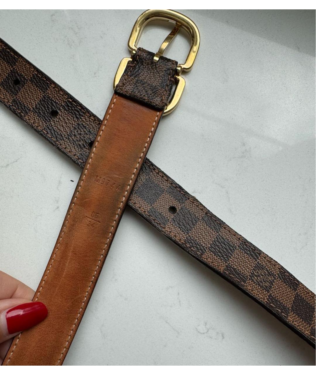 LOUIS VUITTON Коричневый ремень, фото 3