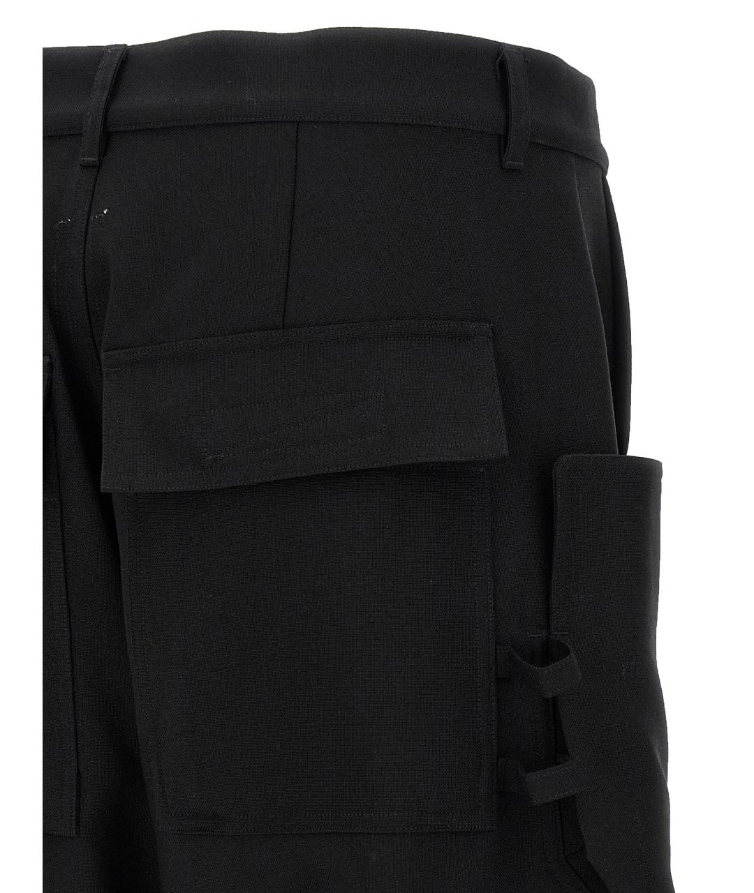 RICK OWENS Черные шерстяные повседневные брюки, фото 4