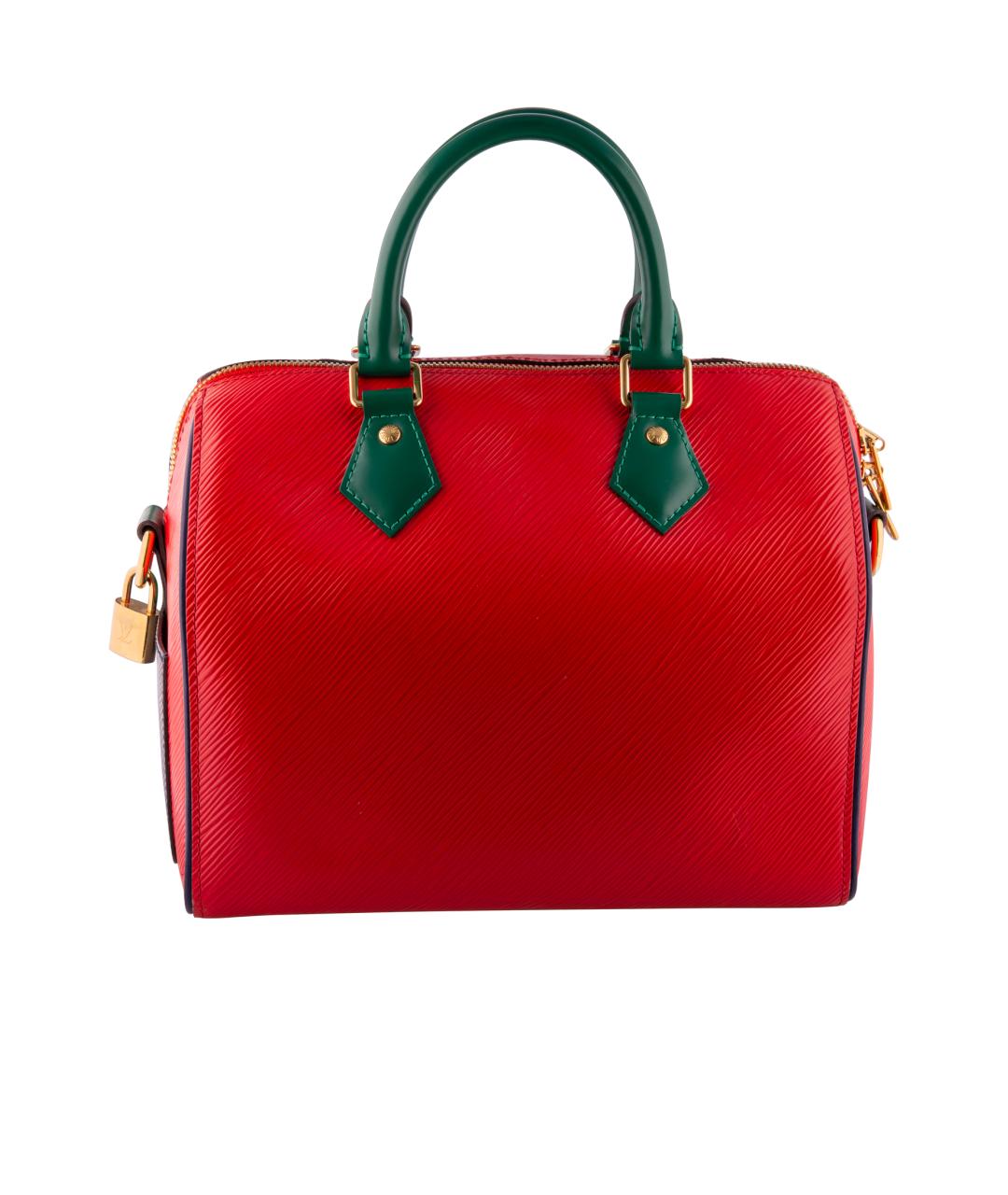LOUIS VUITTON Красная кожаная сумка с короткими ручками, фото 3