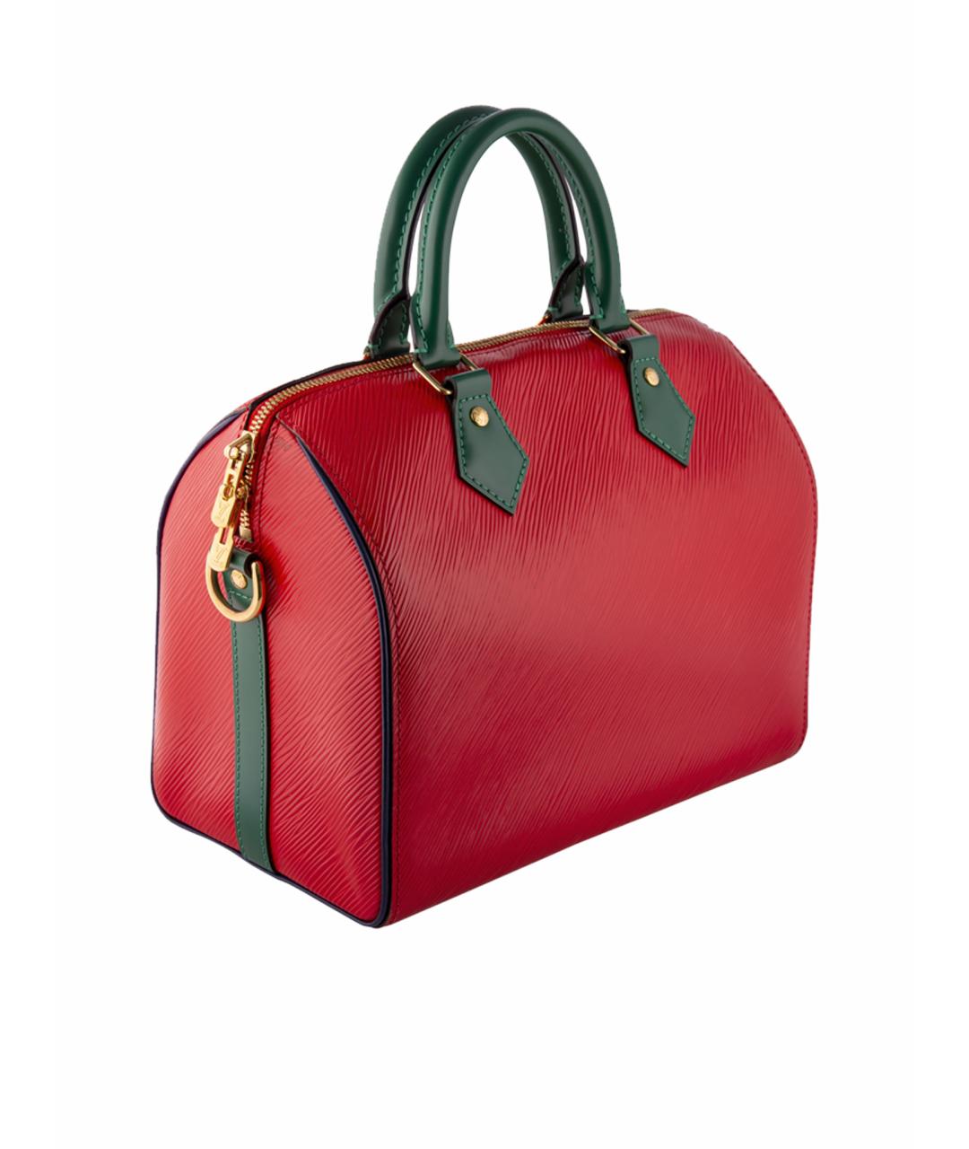 LOUIS VUITTON Красная кожаная сумка с короткими ручками, фото 1