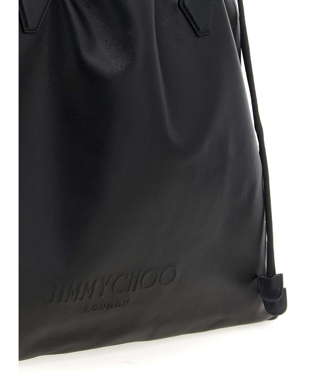 JIMMY CHOO Черная кожаная сумка тоут, фото 3