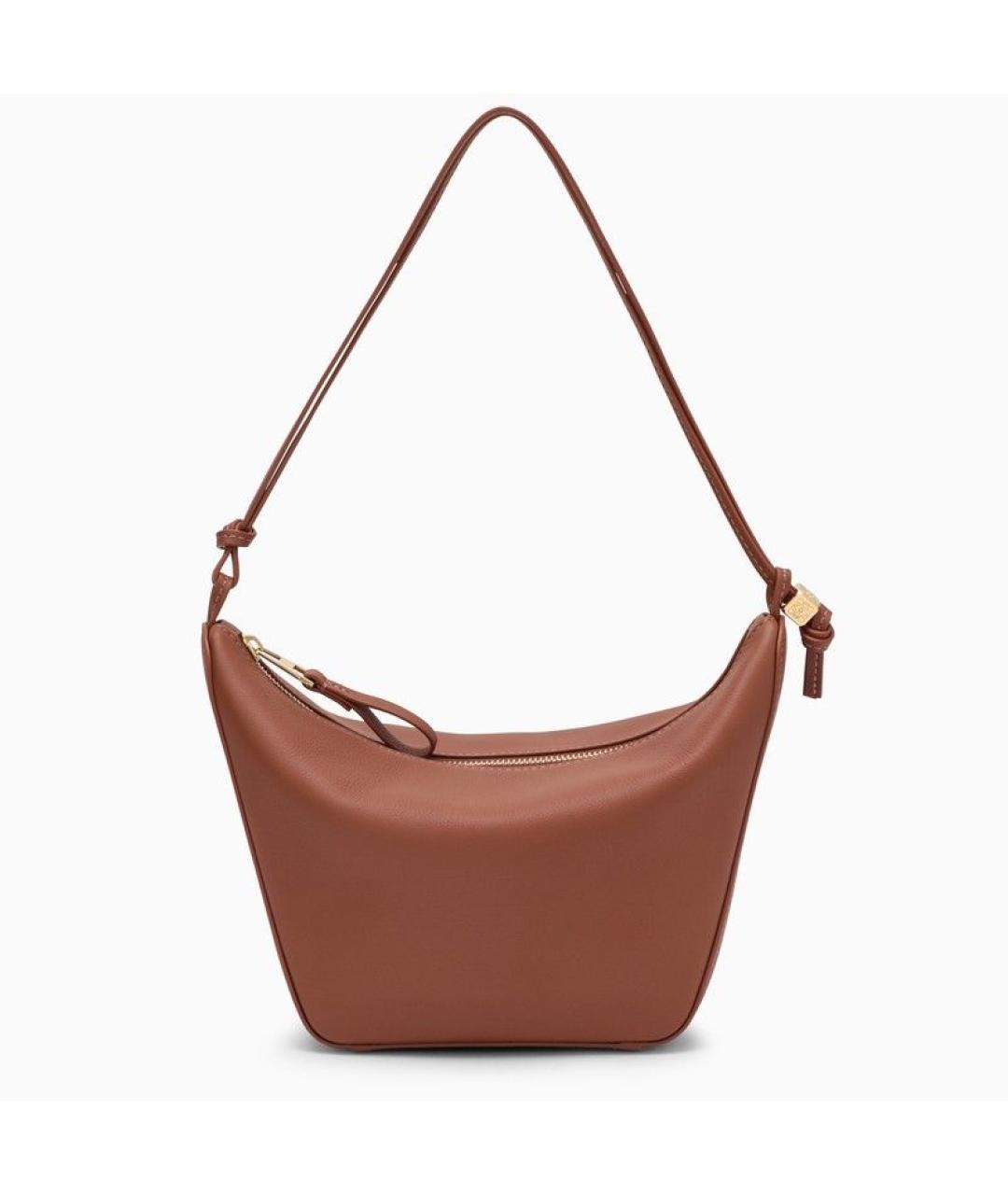 LOEWE Коричневая кожаная сумка через плечо, фото 5