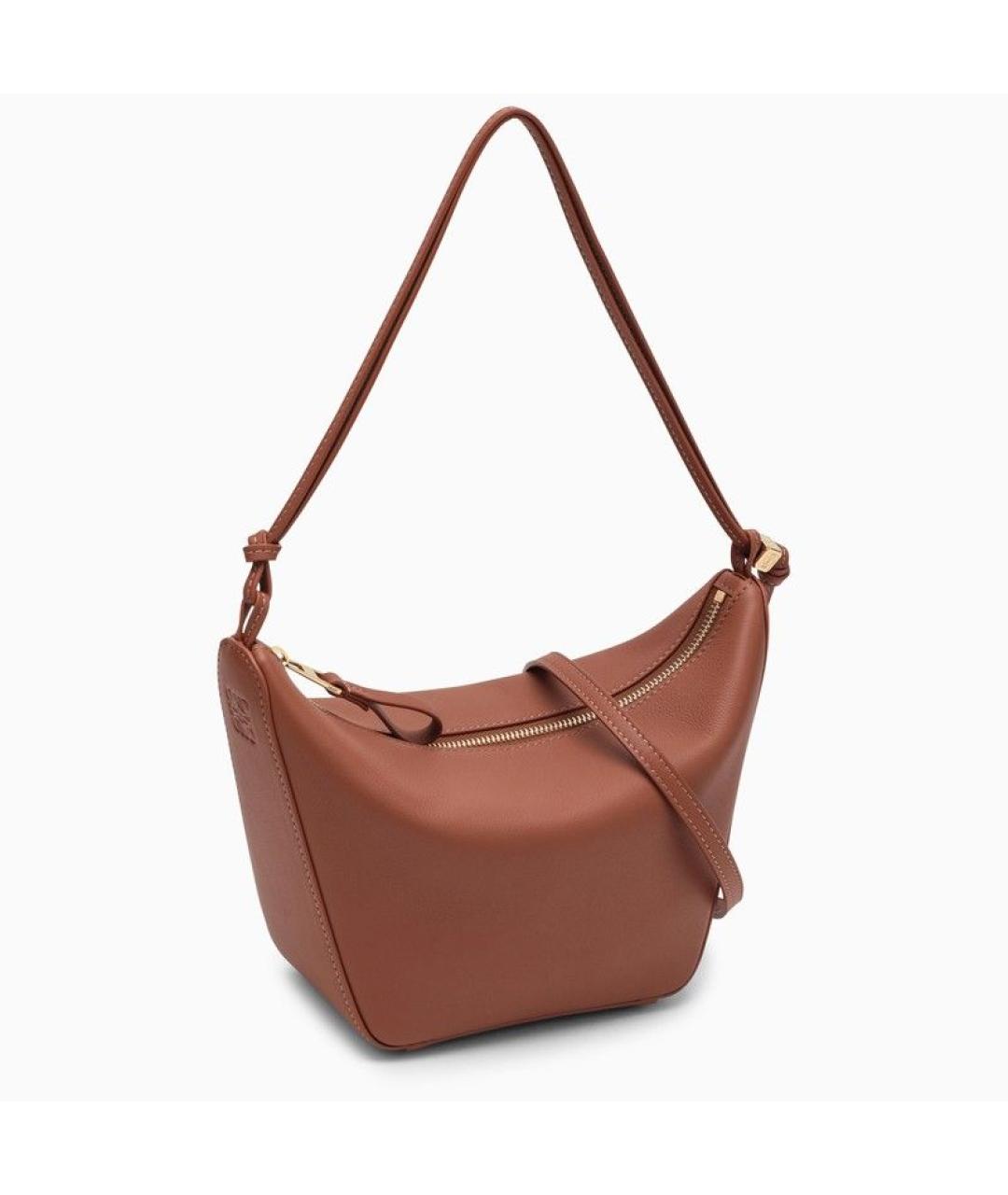 LOEWE Коричневая кожаная сумка через плечо, фото 2