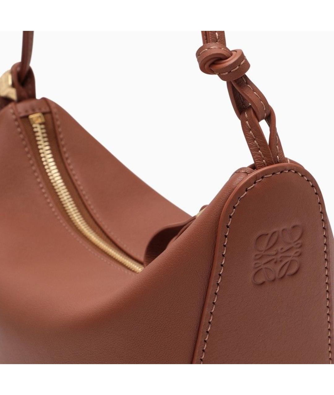 LOEWE Коричневая кожаная сумка через плечо, фото 4