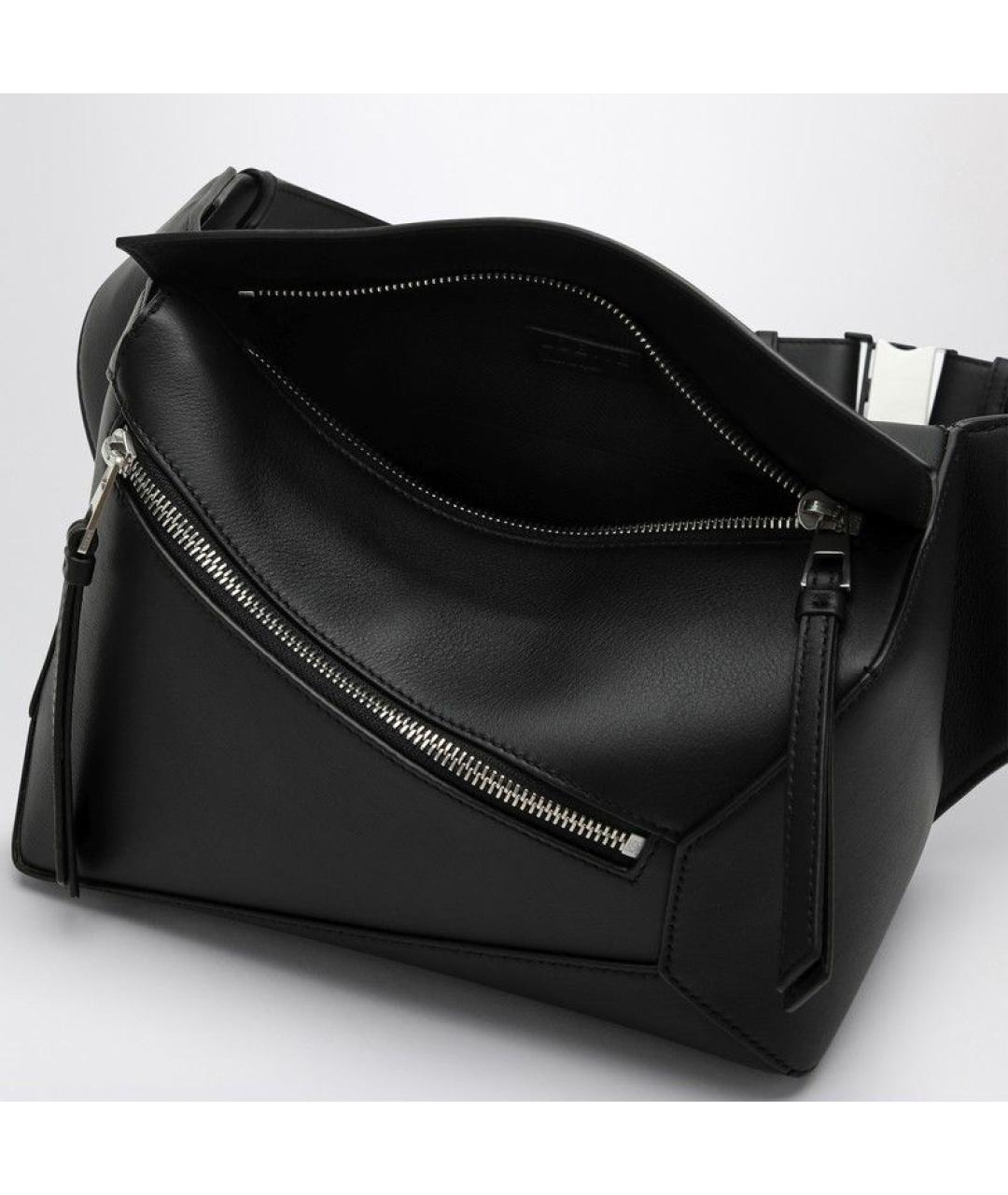 LOEWE Черная кожаная сумка на плечо, фото 4